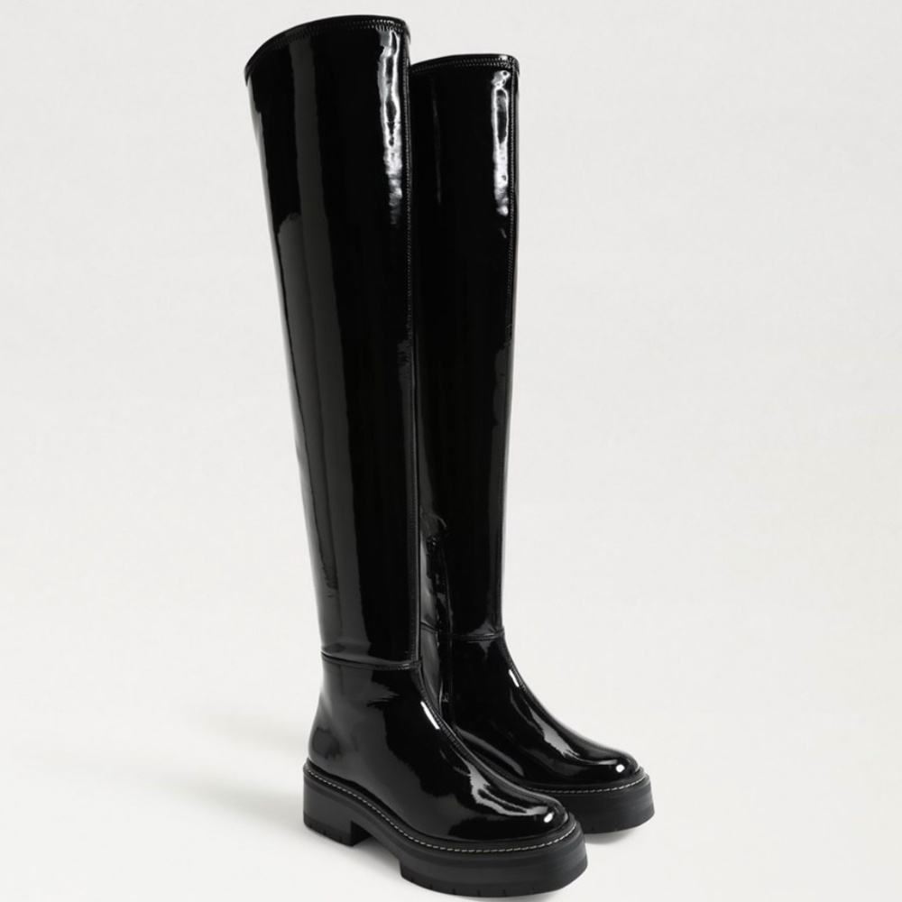 NEW ! Sam Edelman Thigh high patent boots  size 6 NWB SOLD OUT ONLINE